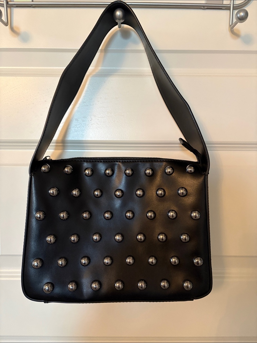 Black Studded Shoulder Bag